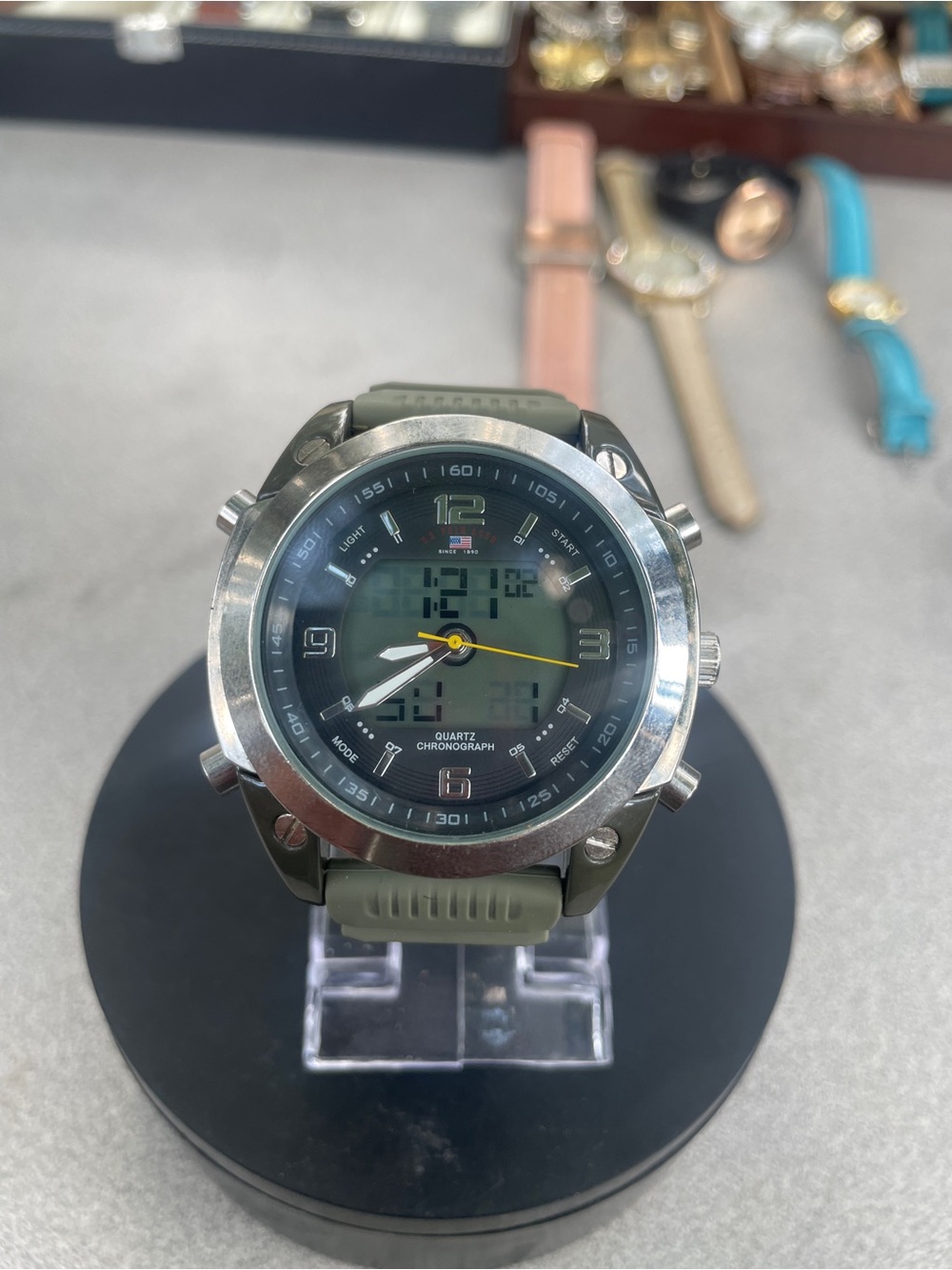 Digital Analog Sport Watch - Army Green
